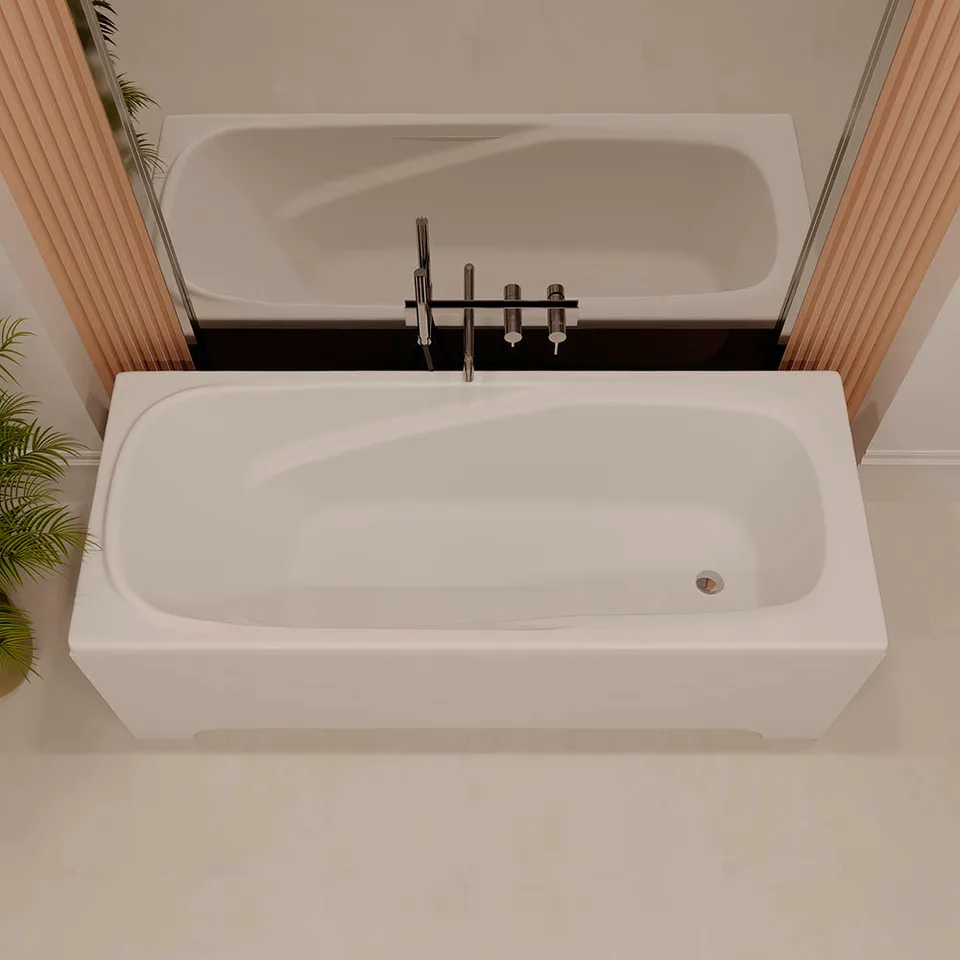 Ванна из искусственного камня Veconi FRESCA 170×70 см, белая глянцевая