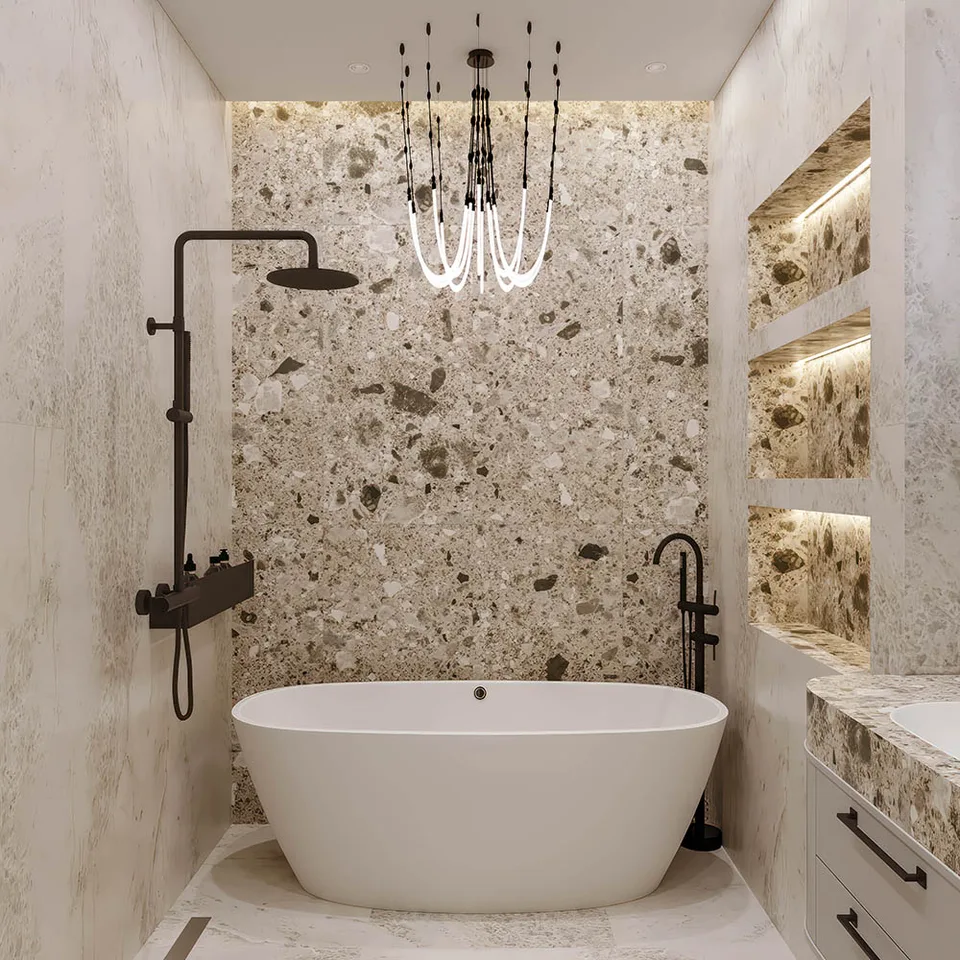 Ванна из искусственного камня Veconi IMPERIA 160×75 см, белая матовая