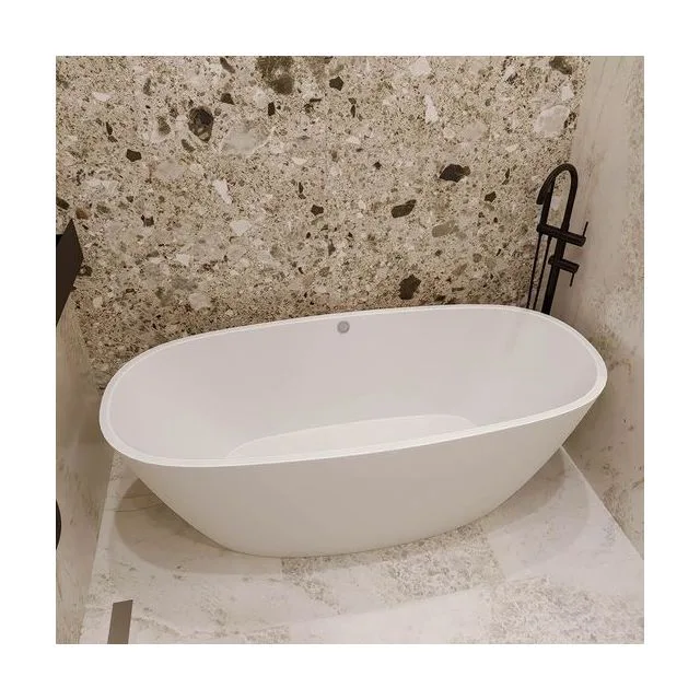 Ванна из искусственного камня Veconi IMPERIA 160×75 см, белая глянцевая