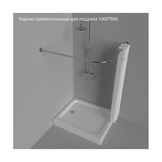 Карниз для прямоуг., поддона 100×80 см