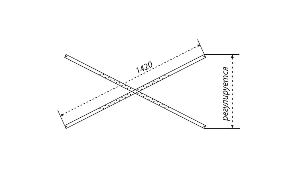 Каркас ЛАЙТ 140-170х70-75 для прямоуг. ванн (5 опор) 143×4 см