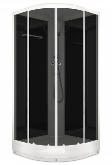 Душевая кабина Domani Spa Delight 110 Slim без электрики, низкий поддон 1000x1000x2180 (черн. стенки, тонир. стекла) DS01DS110LBT00  Душевая кабина Domani Spa Delight 110 Slim без электрики, низкий поддон 1000x1000x2180 (черн. стенки, тонир. стекла) DS01DS110LBT00