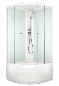 Душевая кабина Domani Spa Delight 99 Slim без электрики, высокий поддон 900x900x2180 (бел. стенки, прозр. стекла) DS01DS99HWCl00  Душевая кабина Domani Spa Delight 99 Slim без электрики, высокий поддон 900x900x2180 (бел. стенки, прозр. стекла) DS01DS99HWCl00