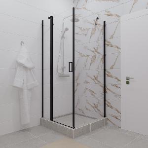 Душевой уголок "Йота-Блэк", с поддоном 900x900x2070 Душевой уголок "Йота-Блэк", с поддоном 900x900x2070