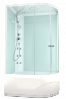Душевая кабина Domani Spa Delight high 128L Slim с электрикой, высокий поддон 1200x800x2190 (бел. стенки, сатин. мат. стекла) DS01DS128LHWM10   Душевая кабина Domani Spa Delight high 128L Slim с электрикой, высокий поддон 1200x800x2190 (бел. стенки, сатин. мат. стекла) DS01DS128LHWM10