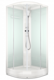 Душевая кабина Domani Spa Delight 110 Slim без электрики, низкий поддон 1000x1000x2180 (бел. стенки, сатин мат. стекла) DS01DS110LWM00  Душевая кабина Domani Spa Delight 110 Slim без электрики, низкий поддон 1000x1000x2180 (бел. стенки, сатин мат. стекла) DS01DS110LWM00