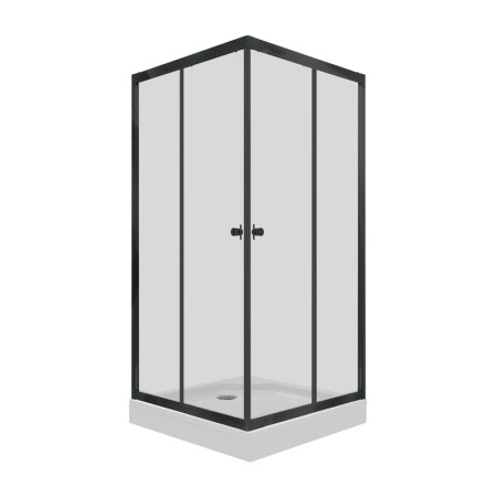 Душевой уголок "Вента-Блэк", без поддона 800x800x1850