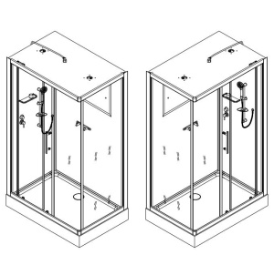 Душевая кабина Esbano Elegancia ESKW129СKR 120х90х210 Душевая кабина Esbano Elegancia ESKW129СKR 120х90х210