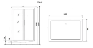 Душевая кабина Niagara Luxe NG-7711GL 120х90х220 L Душевая кабина Niagara Luxe NG-7711GL 120х90х220 L