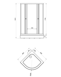 Душевой уголок Тритон "Узоры", низкий поддон 900x900x1910 Душевой уголок Тритон "Узоры", низкий поддон 900x900x1910