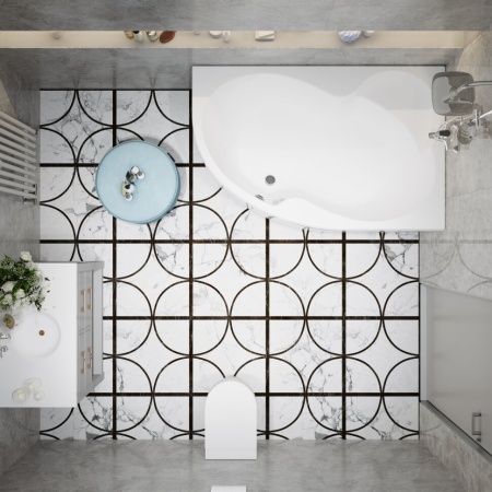 Акриловая ванна Тритон Мари 170х110х61, левая