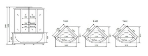 Душевая кабина Timo Standart T-1135 135х135х220 Душевая кабина Timo Standart T-1135 135х135х220
