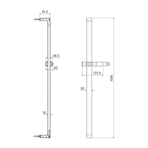 Стойка для душа, Slide, черная, IDDIS, SLI70BLi17