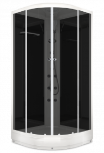 Душевая кабина Domani Spa Delight 110 Slim с электрикой, низкий поддон 1000x1000x2180 (черн. стенки, тонир. стекла) DS01DS110LBT10  Душевая кабина Domani Spa Delight 110 Slim с электрикой, низкий поддон 1000x1000x2180 (черн. стенки, тонир. стекла) DS01DS110LBT10
