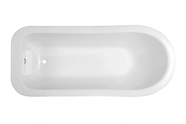 Ванна из искусственного камня Эстет Царская 150х73 ножки хром ,золото,бронза,(комплект) с ножками и сливом