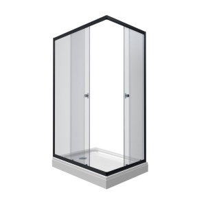 Душевое ограждение Вента Блэк 120x80 с поддоном  Душевое ограждение Вента Блэк 120x80 с поддоном