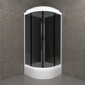 Душевая Кабина Грэй-Блэк 90*90 В средний поддон  Душевая Кабина Грэй-Блэк 90*90 В средний поддон