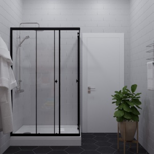 Душевой уголок "Вента-Блэк", без поддона 1200x900x1850 Душевой уголок "Вента-Блэк", без поддона 1200x900x1850