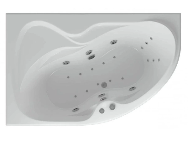 Акриловая ванна Aquatek Вега 170х105 L полный комплект с экраном 