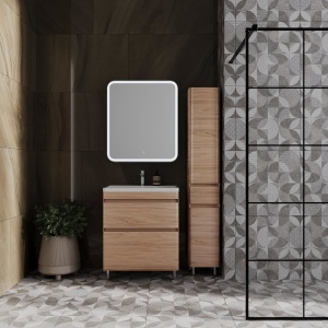 Пенал Style Line Атлантика 35 L с бельевой корзиной ясень перламутр