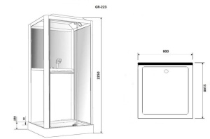 Душевая кабина Grossman GR223 110х90х225 L/R Душевая кабина Grossman GR223 110х90х225 L/R