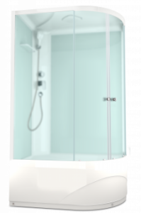 Душевая кабина Domani Spa Delight high Slim 128L без электрики, высокий поддон 1200x800x2190 (бел. стенки, сатин мат. стекла) DS01DS128LHWM00  Душевая кабина Domani Spa Delight high Slim 128L без электрики, высокий поддон 1200x800x2190 (бел. стенки, сатин мат. стекла) DS01DS128LHWM00