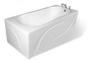 Ванна из искусственного камня Эстет Лаура 170х70 с возможностью изменения размера (комплект) с подставкой и  сливом 
