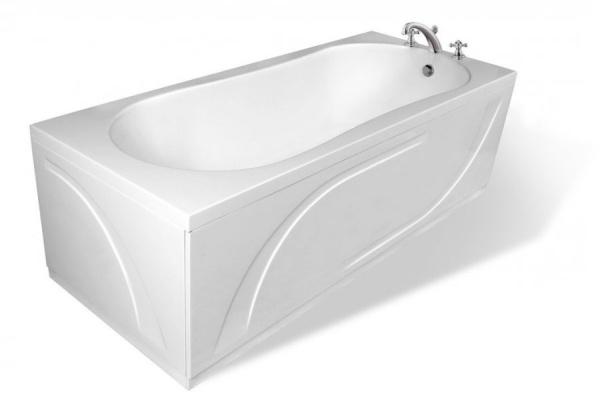 Ванна из искусственного камня Эстет Лаура 170х70 с возможностью изменения размера (комплект) с подставкой и  сливом 