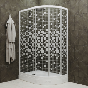 Душевое Ограждение Коралл 120*80 А Левое низкий поддон стекло мозаика Душевое Ограждение Коралл 120*80 А Левое низкий поддон стекло мозаика