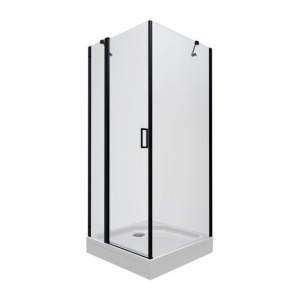 Душевое ограждение Triton Йота Блэк черный профиль  90*90*207 L R с поддоном Душевое ограждение Triton Йота Блэк черный профиль  90*90*207 L R с поддоном