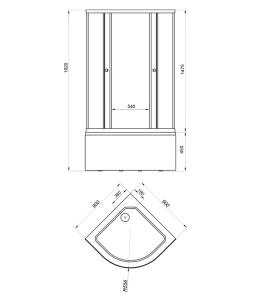 Душевой уголок Тритон "Лён", высокий поддон 900x900x1910 Душевой уголок Тритон "Лён", высокий поддон 900x900x1910