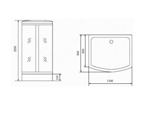 Душевая кабина Timo Standart T-1115 120х90х220 L/R Душевая кабина Timo Standart T-1115 120х90х220 L/R
