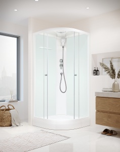 Душевая кабина Domani-Spa Delight Slim 110  матовые  размер:100х100 см  Душевая кабина Domani-Spa Delight Slim 110  матовые  размер:100х100 см