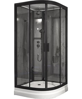 Душевая кабина Timo Premium Ilma 909 Black 90*90*222 с крышей Душевая кабина Timo Premium Ilma 909 Black 90*90*222 с крышей