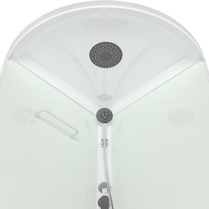 Душевая кабина Domani-Spa Simple 99 V1.2  низкий поддон  90х90 см задняя стекла светлая ,передняя матовая  Душевая кабина Domani-Spa Simple 99 V1.2  низкий поддон  90х90 см задняя стекла светлая ,передняя матовая