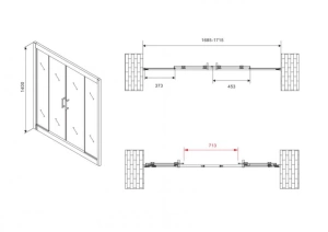 Шторка на ванну ABBER Schwarzer Diamant AG57170 170*150 LR Шторка на ванну ABBER Schwarzer Diamant AG57170 170*150 LR