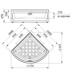 Душевой поддон Radomir Соул 1 100*100*45 Душевой поддон Radomir Соул 1 100*100*45