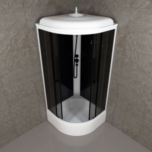 Душевая Кабина Грэй-Блэк 90*90 В средний поддон  Душевая Кабина Грэй-Блэк 90*90 В средний поддон