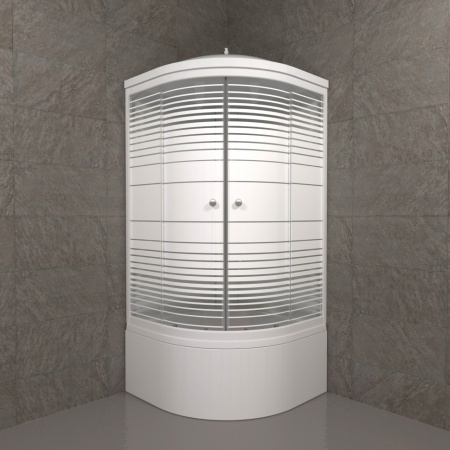 Душевая Кабина Тритон  Полосы 90*90 Б ДН4 высокий поддон 