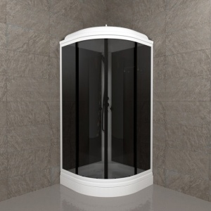 Душевая кабина Triton Грэй-Блэк 90*90 А низкий поддон тонированное стекло  Душевая кабина Triton Грэй-Блэк 90*90 А низкий поддон тонированное стекло
