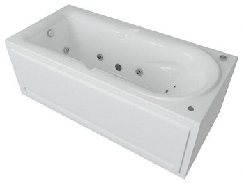 Акриловая ванна Aquatek Леда 170х80,5 комплект :ванна,каркас ,слив,экран 