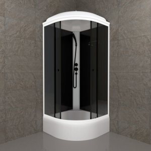 Душевая Кабина Грэй-Блэк 90*90 В средний поддон  Душевая Кабина Грэй-Блэк 90*90 В средний поддон