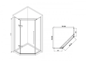 Душевой уголок ABBER Ewiges Wasser AG05080 80*80*195 L/R без поддона Душевой уголок ABBER Ewiges Wasser AG05080 80*80*195 L/R без поддона