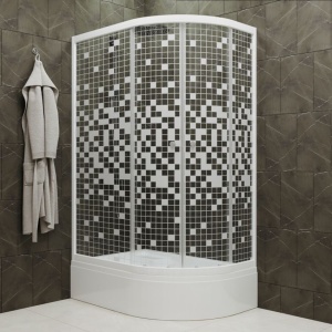 Душевое Ограждение Коралл 120*80 В Левое средний поддон стекло мозаика Душевое Ограждение Коралл 120*80 В Левое средний поддон стекло мозаика