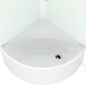 Душевая кабина Domani Spa Simple 99 V 1.2 high без электрики, с крышей, высокий поддон 900x900x2180 (бел. стенки, матовые стекла)  Душевая кабина Domani Spa Simple 99 V 1.2 high без электрики, с крышей, высокий поддон 900x900x2180 (бел. стенки, матовые стекла)