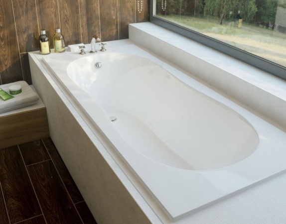 Ванна из искусственного камня Эстет Лаура 170х70 с возможностью изменения размера (комплект) с подставкой и  сливом 