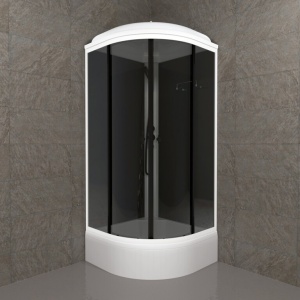 Душевая кабина Triton Грэй-Блэк В 90x90 средний поддон тонированное стекло  Душевая кабина Triton Грэй-Блэк В 90x90 средний поддон тонированное стекло