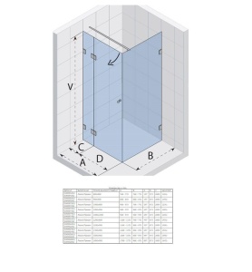 Душевой уголок Riho Scandic M203 140*90*200 L без поддона