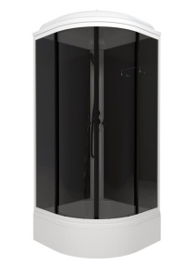 Душевая кабина Triton Грэй-Блэк В 90x90 средний поддон тонированное стекло  Душевая кабина Triton Грэй-Блэк В 90x90 средний поддон тонированное стекло