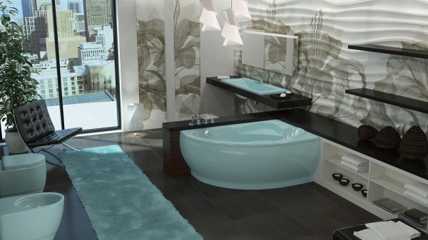 Ванна из искусственного камня Esse Flores 149*101,5(103) L